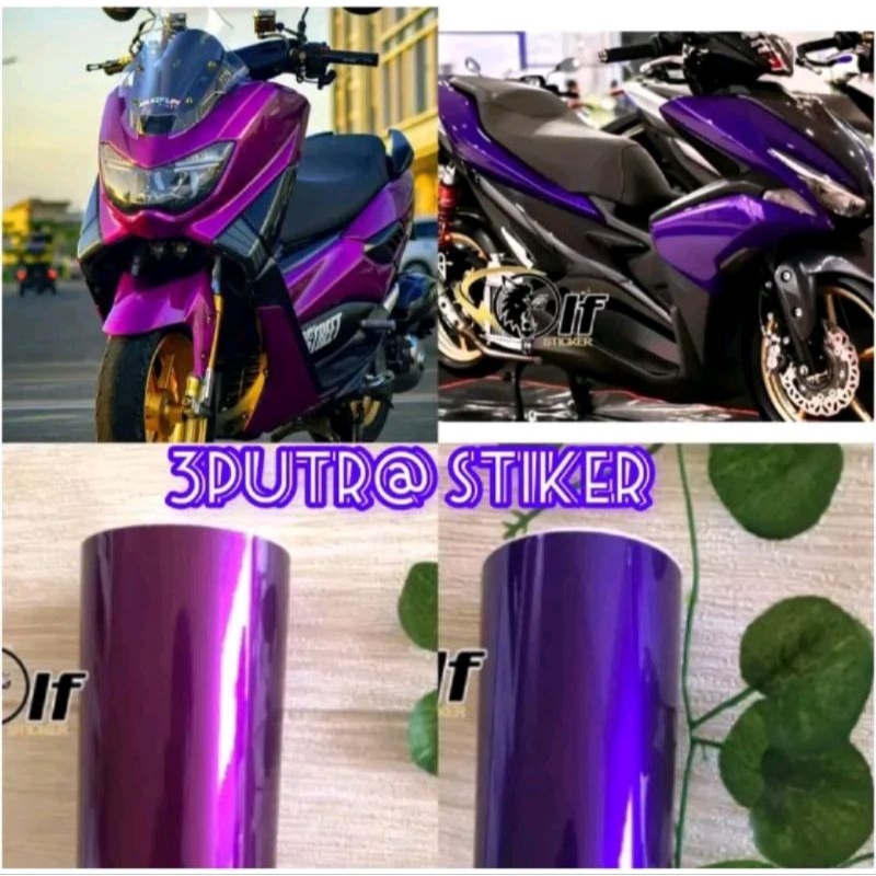 skotlet stiker motor mobil ungu purple candy, ungu violet candy