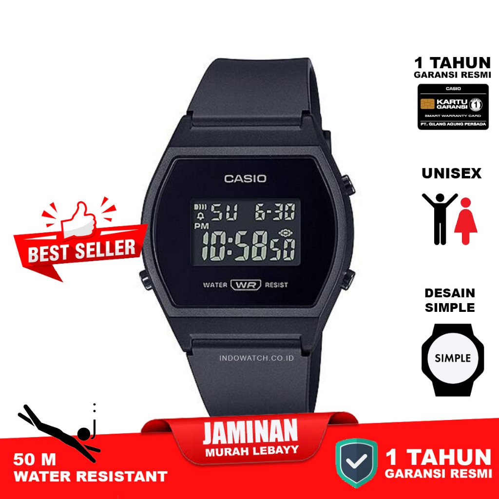 Casio Standard LW-204-1B lw204 lw 204 original garansi resmi