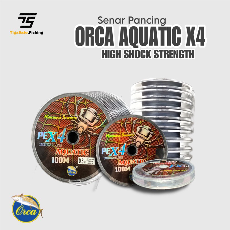 Senar Pancing PE Orca Aquatic X4 100m Ultralight Connecting