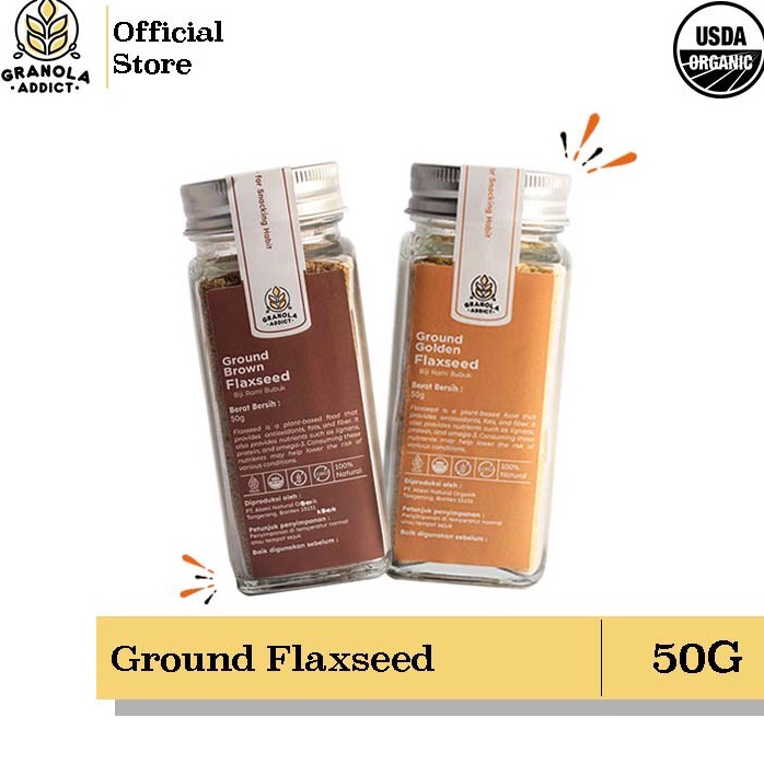 

Harga Termurah Granola Addict - Ground Flaxseed / Biji Rami Bubuk 50gr (Golden & Brow Murah Banget