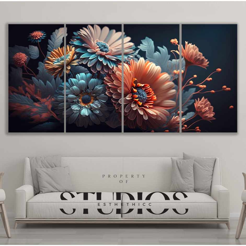 #BIGART08 WALL DECOR BESAR BUNGA FLOWER FLOWERS MATAHARI AESTHETHIC PEMANDANGAN ALAM COLORFUL WARNA 