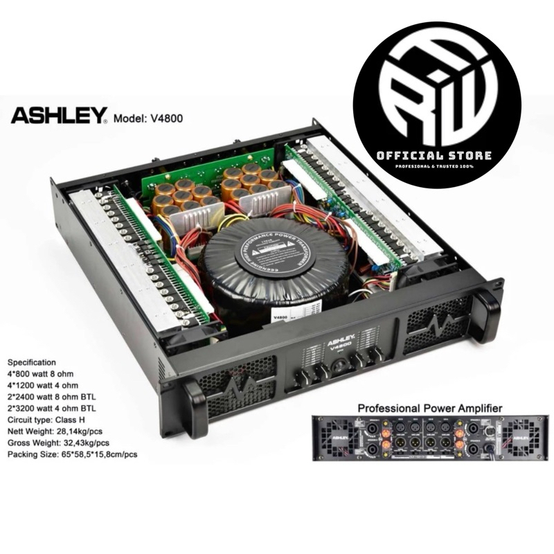 POWER AMPLIFIER ASHLEY V 4800 / V4800 / V-4800 (ORIGINAL)