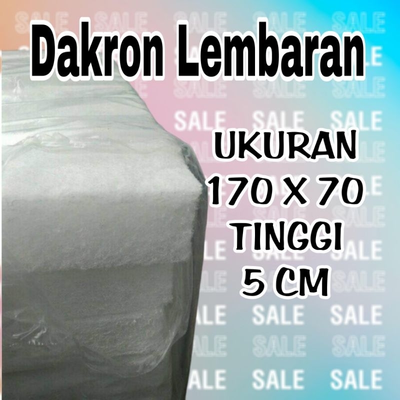 Dakron Lembaran Tebal 5 CM GRAMASI 600 GRAM 170 X 70  Isian BEDCOVER