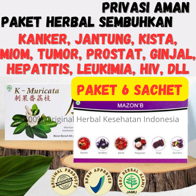Mazon b & K Muricata Asli Original Obat Herbal Atasi Gejala Jantung Kolesterol Tumor Gagal Ginjal Ba