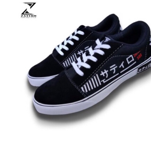 sepatu pria wanita zatiro keren hitam putih