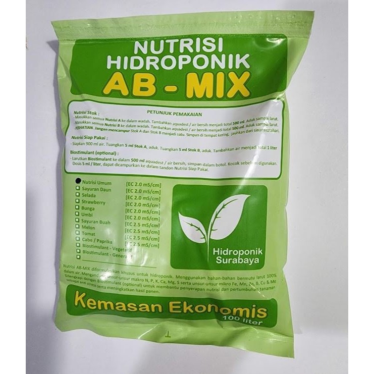 Pupuk AB Mix Surabaya 5 Liter - Sayuran Daun