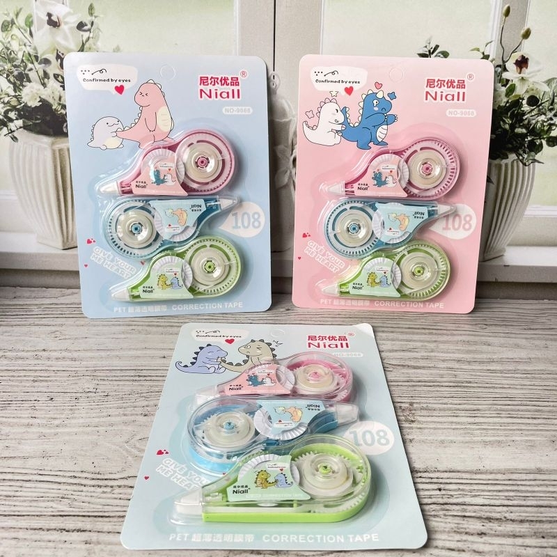

Paket tipex Nial Isi 3 Motif Dino Correction Tape Isi 3 Paket Tipex Murah Alat Tulis Sekolah Kantor Termurah