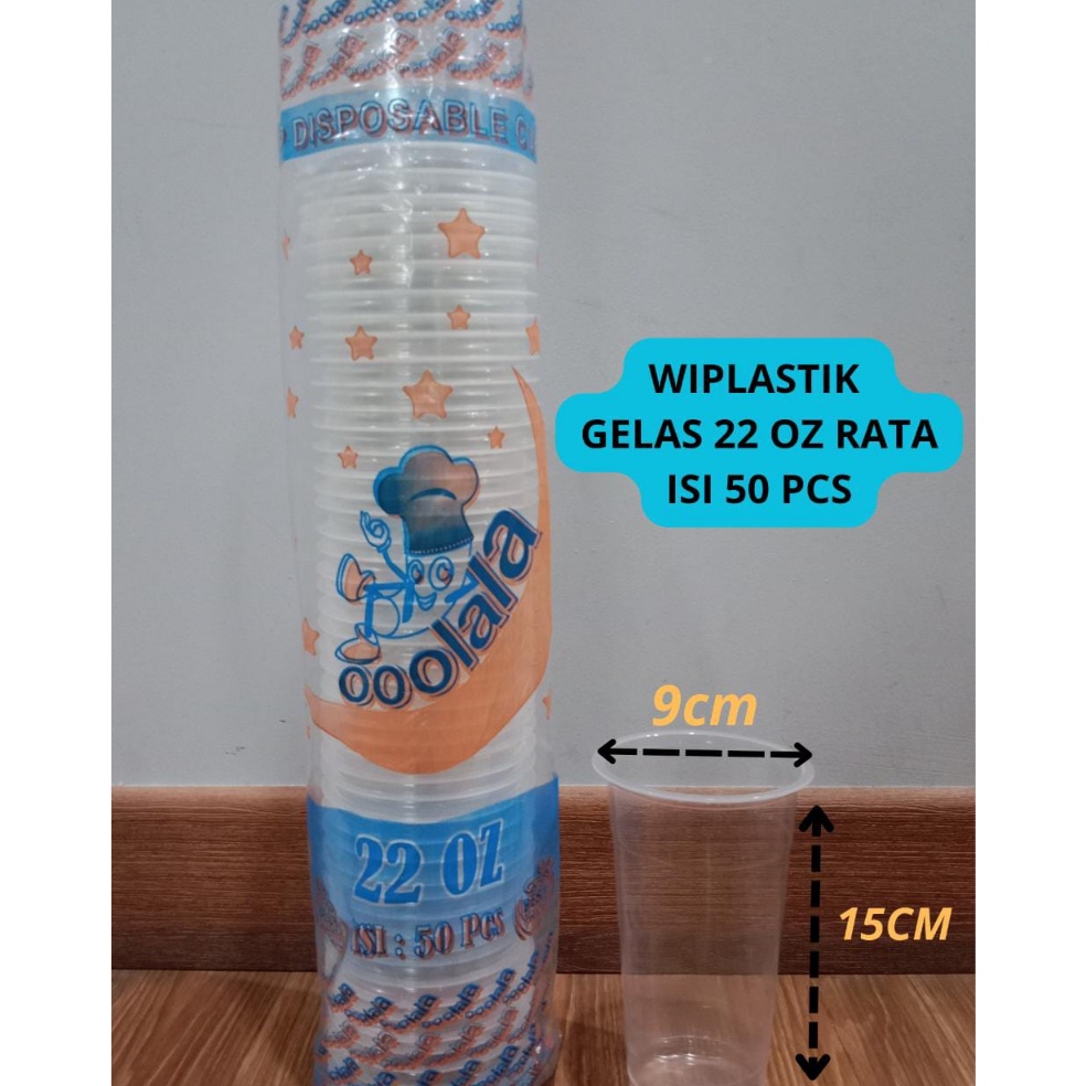 

✨ Gelas Plastik 22 OZ Datar\Oval\Bahan Pp Tebal\Cup Thai Tea