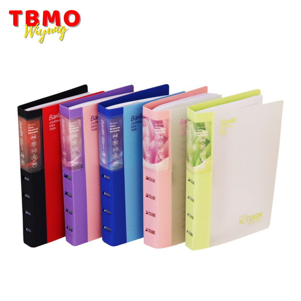 

TBMO Bantex Vario Notebook Refillable Binder A6 7 Ring 3282