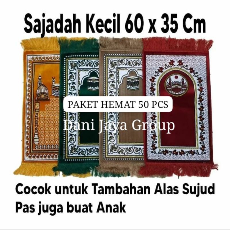 GROSIR 50 PCS SAJADAH KECIL ANAK / SAJADAH SOUVERNIR 35 X 60cm