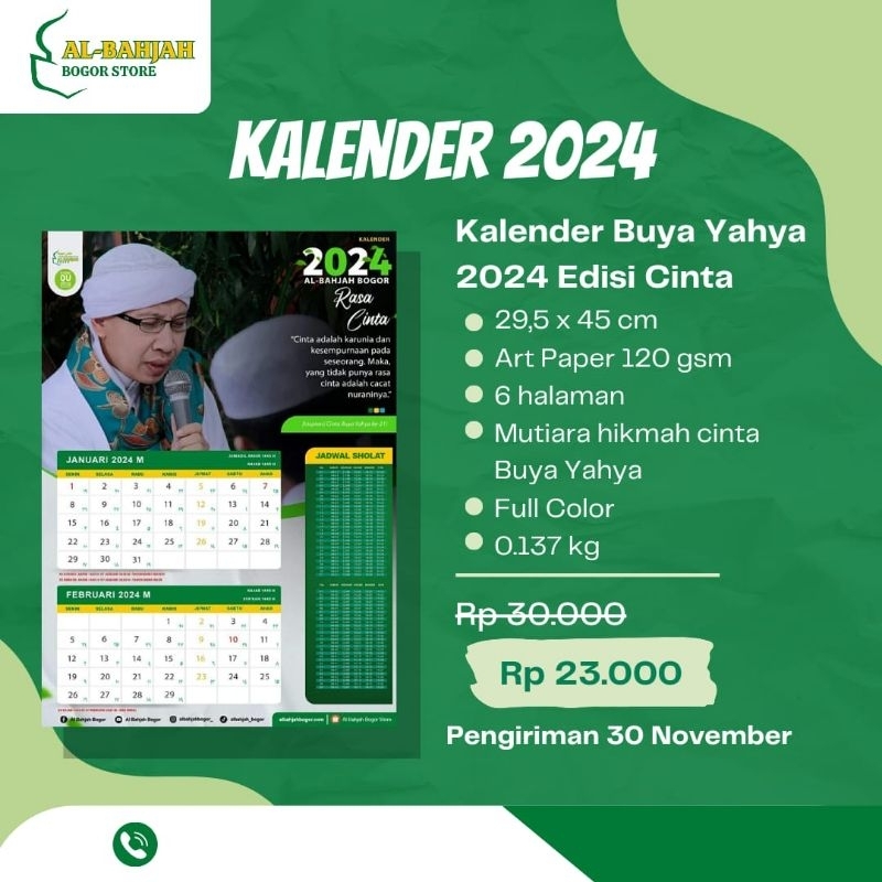 

Kalender Buya Yahya edisi cinta 2024