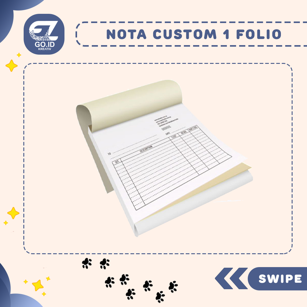 

NOTA INVOICE SURAT JALAN KWITANSI CUSTOM 1 FOLIO - 1 PLY 2 PLY 3 PLY 4 PLY