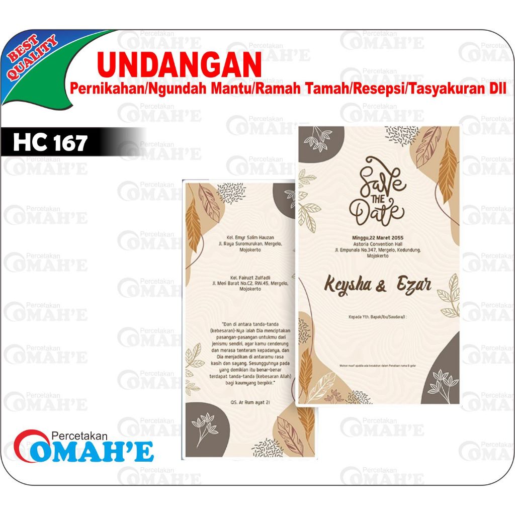 

UNDANGAN TERBARU HC 167 HARGA MURAH