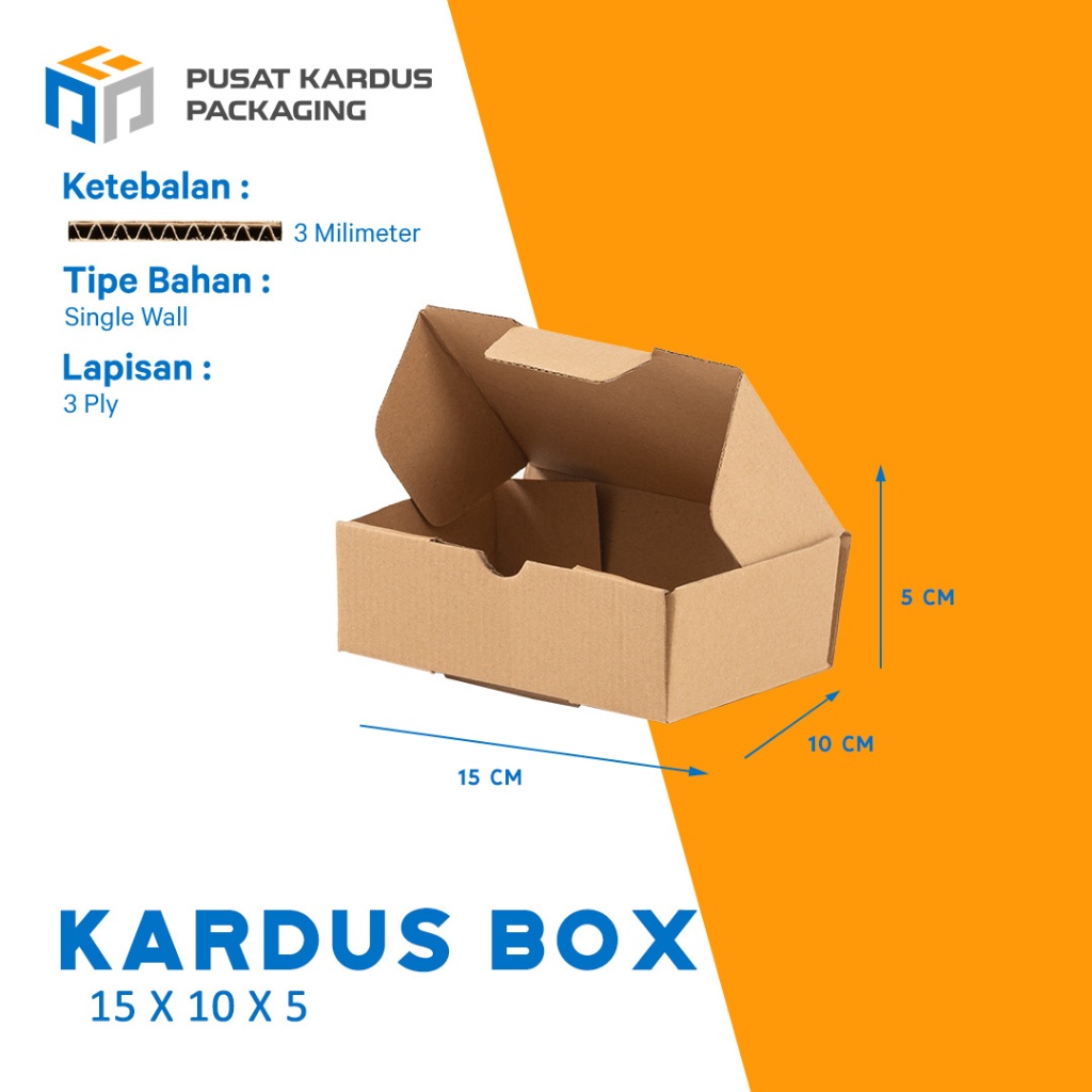 

Kardus Diecut Packaging Polos 15x10x5