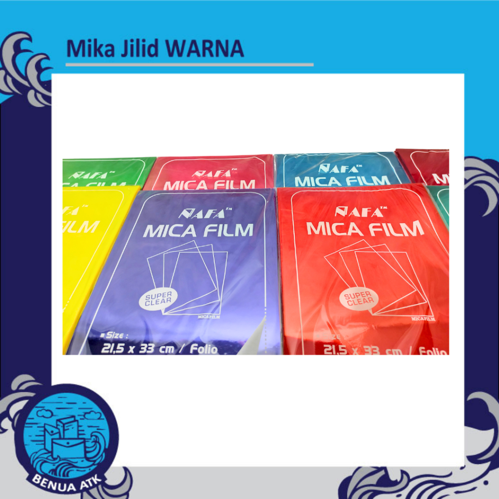 

RB Nafa - Mica Jilid Plastik / Mika Film WARNA Folio / F4