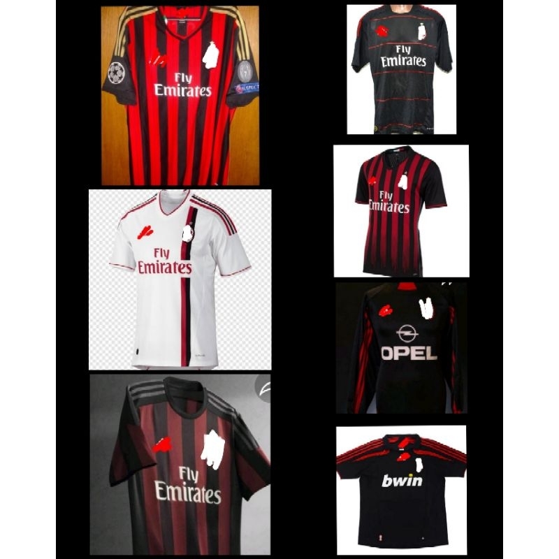 Jersey Milan 2007/Jersey GK Milan 1999/Jersey Milan 2013/Jersey Milan 2015/Jersey Milan 2016/Jersey 