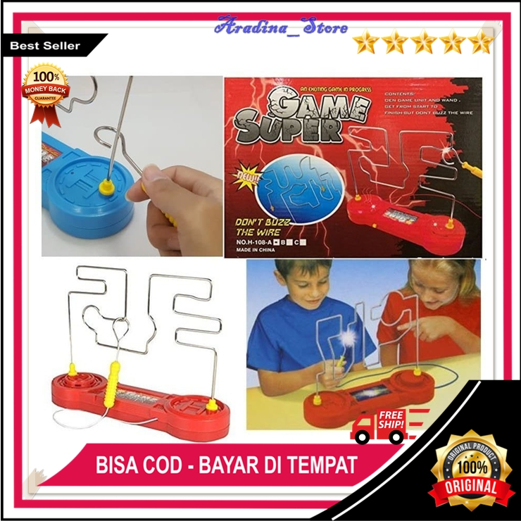 Mainan Edukasi Anak Belajar Konsentrasi Ketangkasan Si Kecil / Mainan Game Super Buzz Wire No.108B S