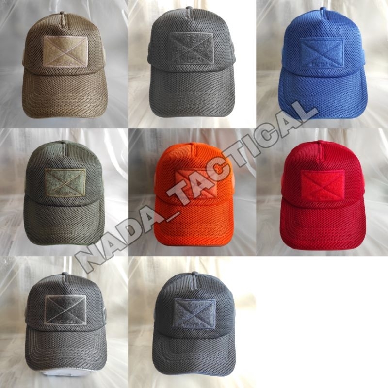 Topi tactical doublemesh jaring - topi outdoor jaring