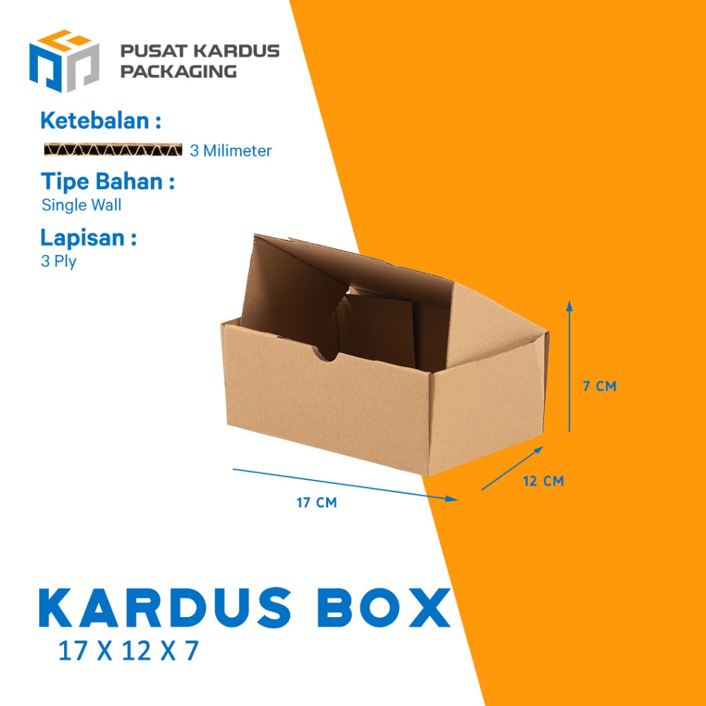 

Kardus Diecut Packaging Polos 17x12x7