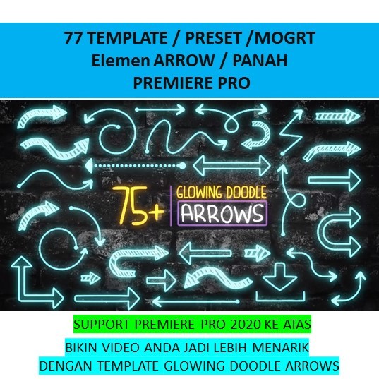 Template Elemen Panah Glowing Arrow Video Premiere Pro