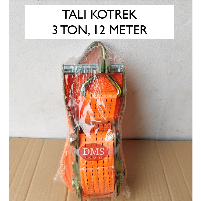 TALI KOTREK RATCHET IKAT BARANG 12 METER BEBAN 3 TON