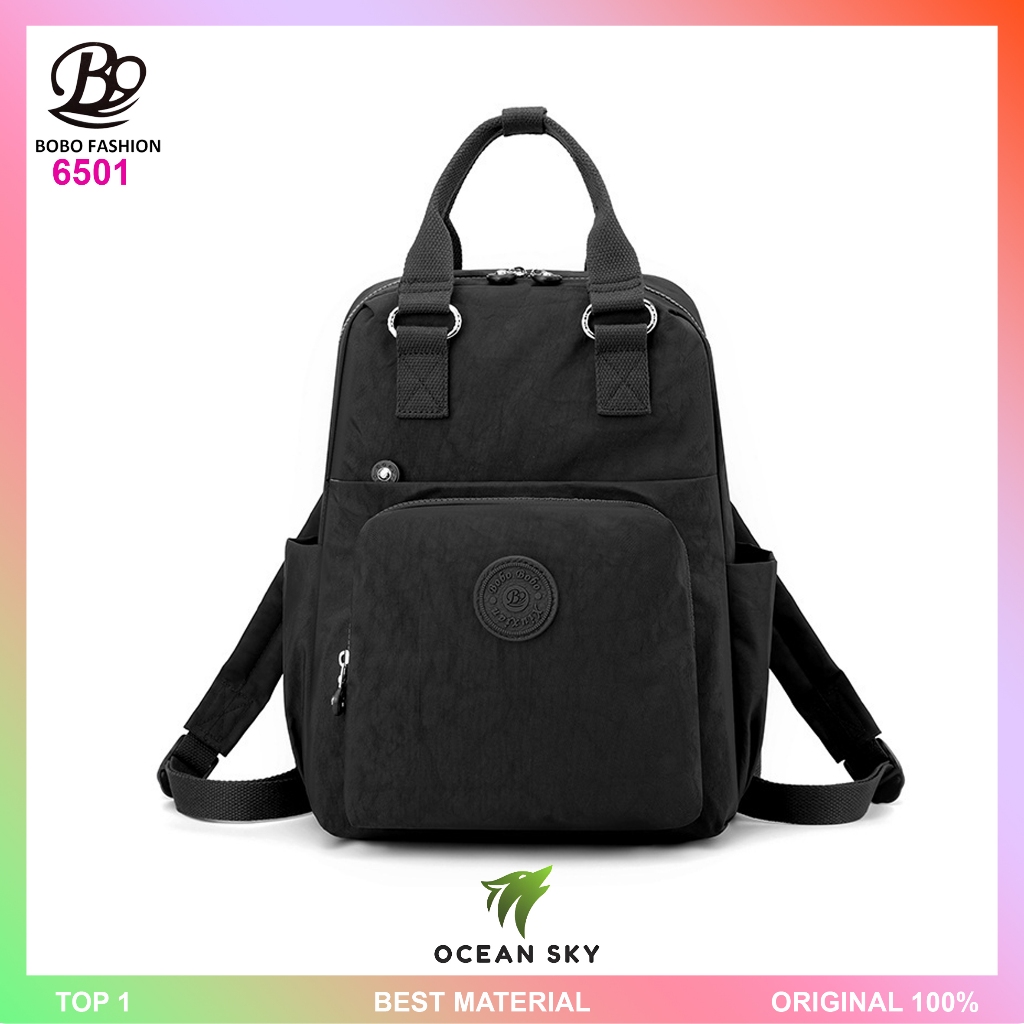 Tas ransel BOBO FASHION 6501 Tas Ransel laptop 13inch ransel Original polyester Waterproof