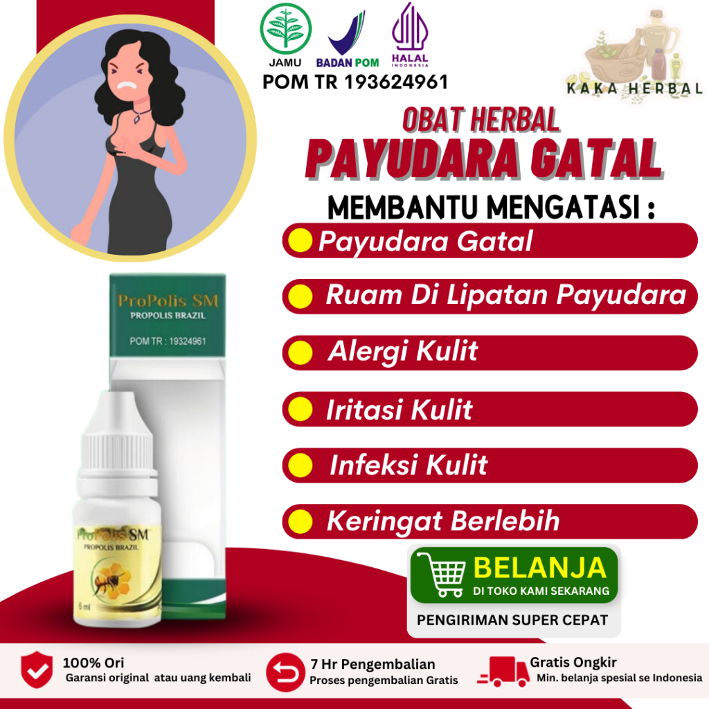 Kaka Herbal - Obat Gatal Lipatan Payudara, Obat Gatal Payudara, Obat Payudara Gatal Dan Mengelupas, 
