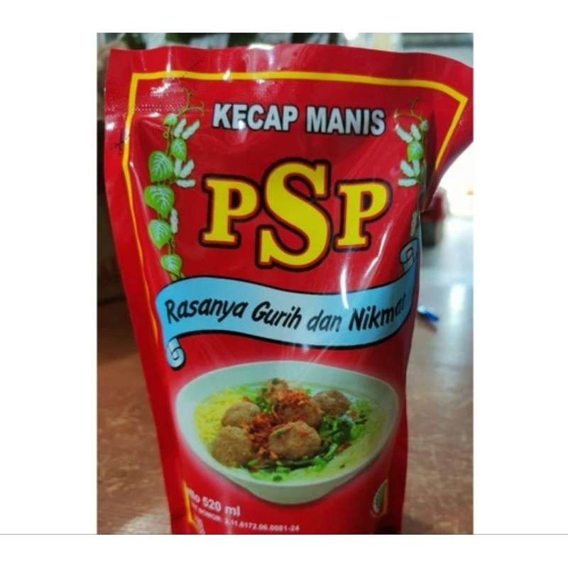 

kecap manis psp kemasan pouch 520ml....khas (singkawang)