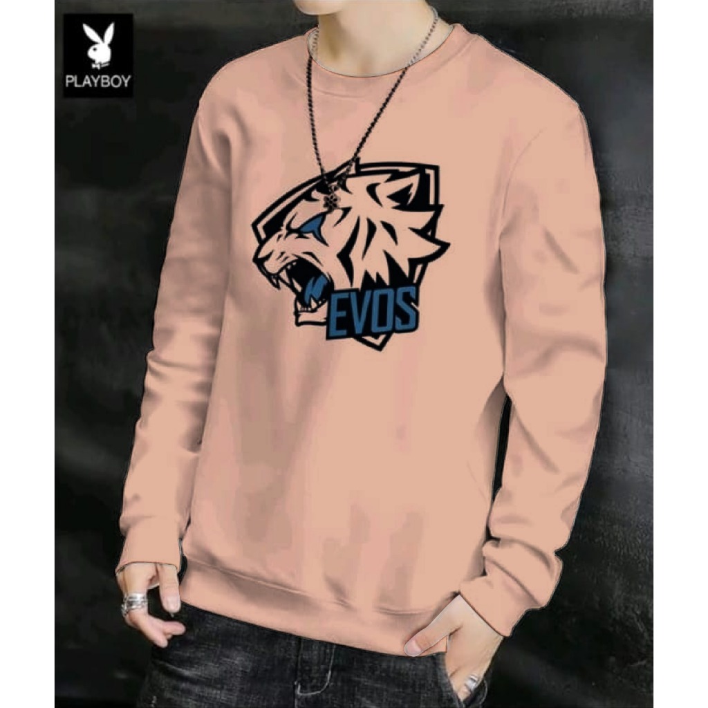 Bisa COD Sweater Keren Promo Sale Kaos Pria Kekinian Game Evos Baju Unisex Gamers Terbaru Crewneck Cowok Kasual Sweter Pria Distro Kaos Pria Lengan Panjang Sweater Remaja Dewasa Kaos Oblong Kasual Murah