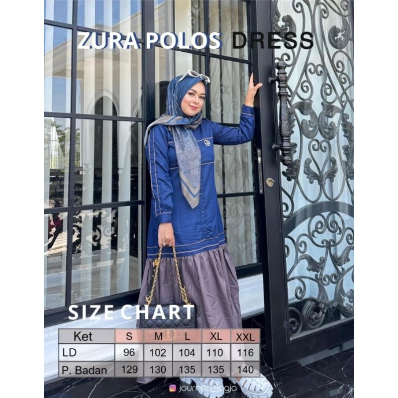 ZURA DRESS POLOSO ORI JOURNEY SCRAVES |GAMIS JOURNEY LEBARAN