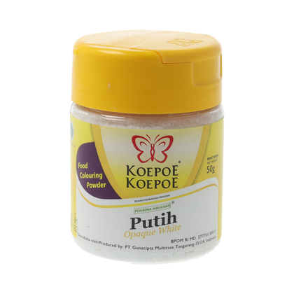 

KOEPOE-KOEPOE PUTIH/Pewarna Makanan Bubuk Putih 50g
