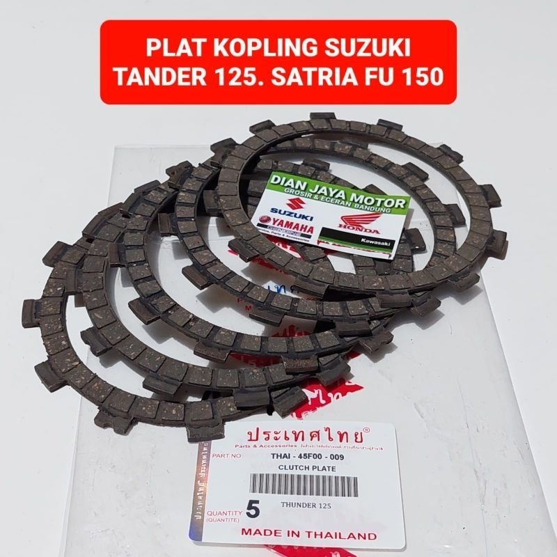 PLAT KAMPAS KOPLING SET  SUZUKI TANDER 125. SATRIA FU 150 CC ORIGINAL THAILAND DIAN JAYA MOTOR