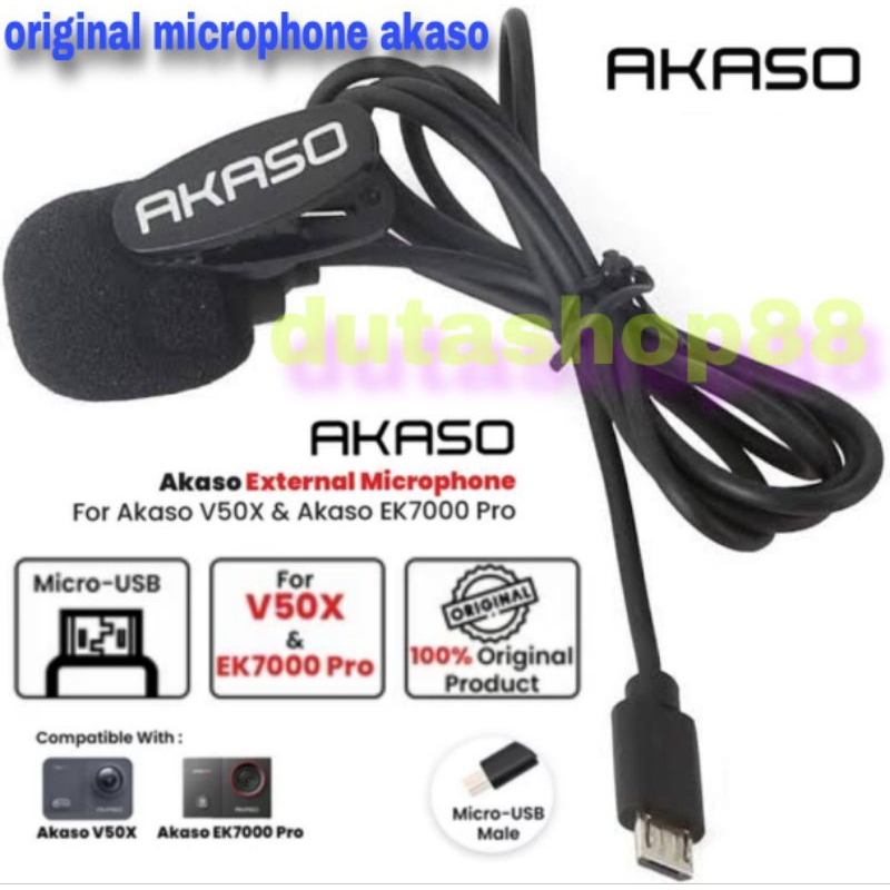 original mic akaso v50x akaso EK7000 Pro microphone external microUSB