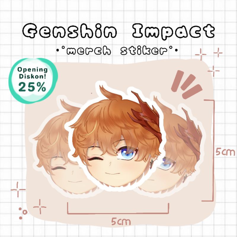 

Genshin Impact°• || Merchandise Stiker || Childe