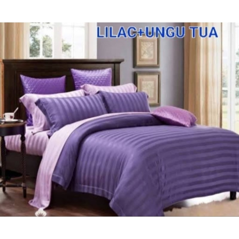 Sprei Sutra Salur Organic 60s / Sprei Sutra Garis / Sprei Hotel Sutra / Sprei Garis Premium BANYAK W
