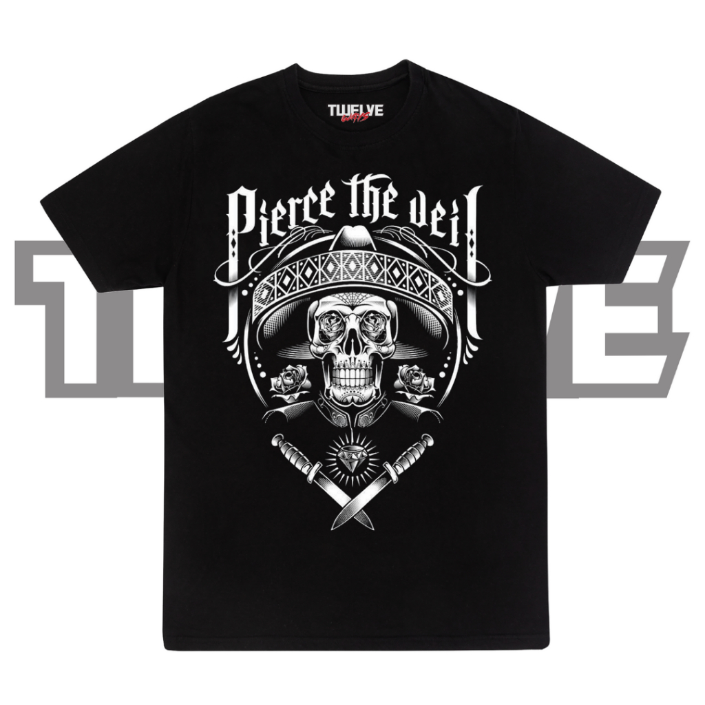 PIERCE THE VEIL 2 Black Reguler T-Shirt | Atasan Pria Wanita | Kaos Pierce The Veil Cewe Cowo Unisex