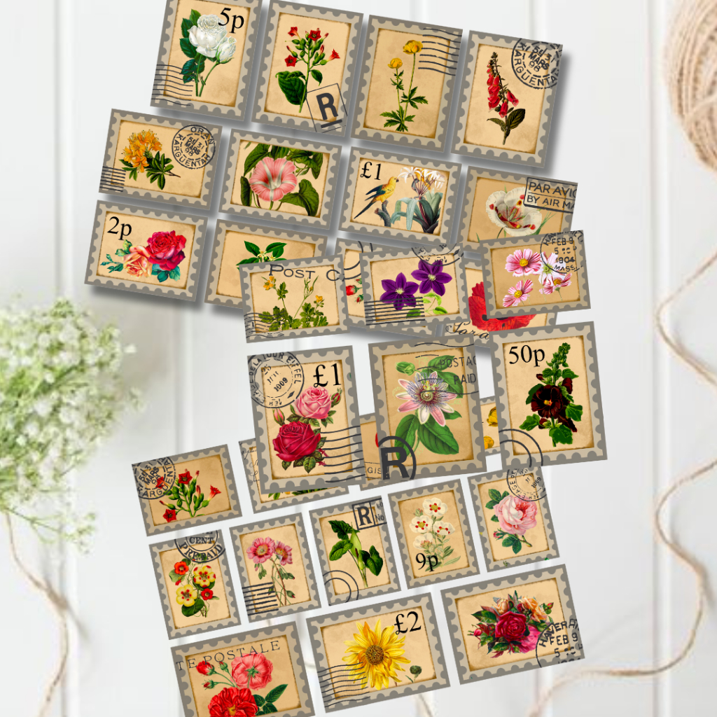 

28pcs Sticker HVS FLOWER PERANGKO Deco Bujo DIY Scrapbook Journal