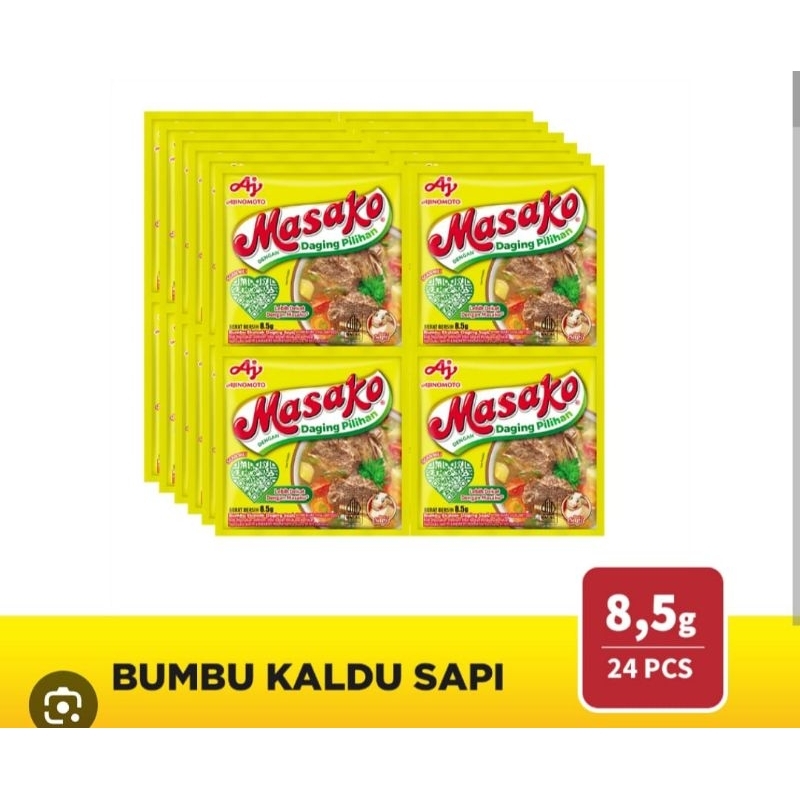 

Masako Sapi/ Ayam kaldu bumbu penyedap sachet 8,5 gr isi 12 pcs