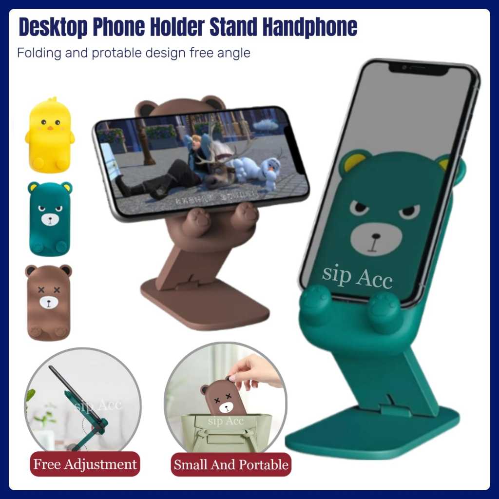 Sandaran Hp | Phone Stand | Folding Desktop Phone Stand | Holder Hp Karakter | Stand Hp Lucu