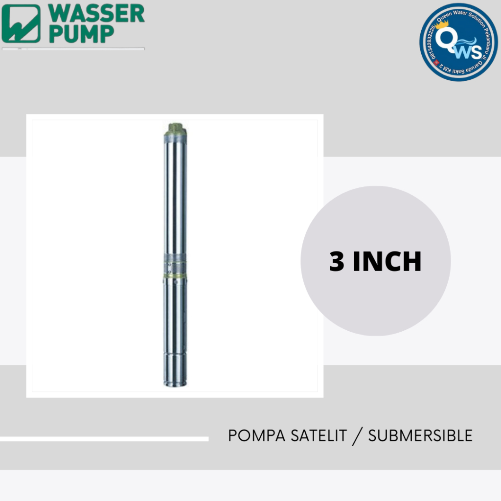 Pompa Satelit / Submersible WASSER 3" INCH Kabel - WASSER PUMP