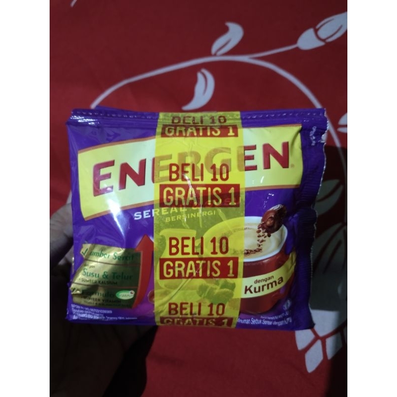 

Energen Kurma renteng isi 10 gratis 1