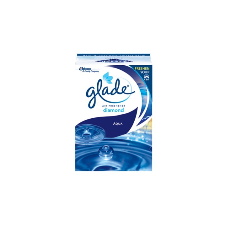 GLADE CAR FRESHENER DIAMOND REFILL COOL WATER/AQUA BOTOL 80 ML | Glade Diamond Car Perfume Aqua Refi