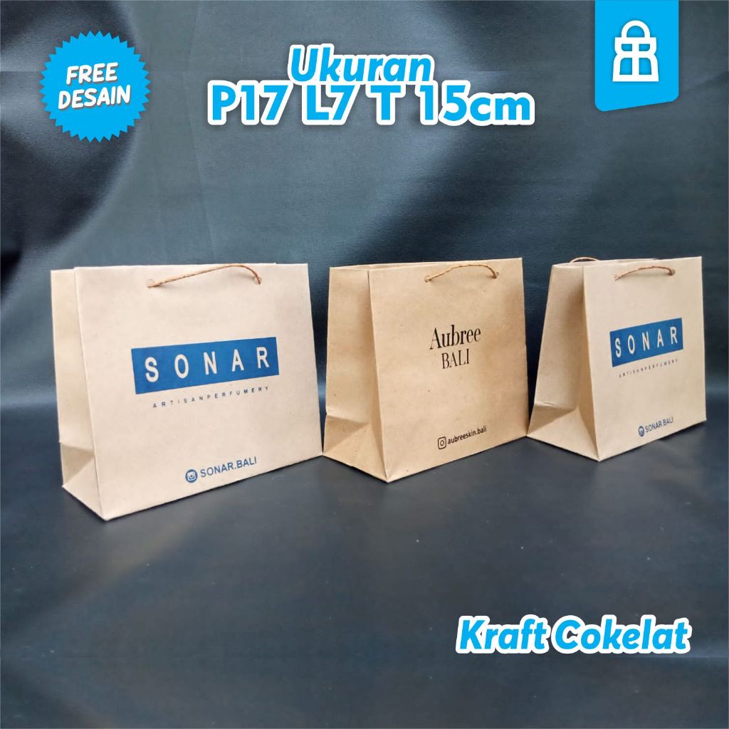 

Paperbag Dengan Sablon Ukuran P17 L7 T15 Murah