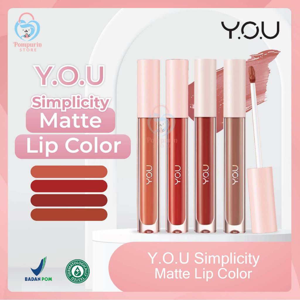 YOU The Simplicity Matte Lip Color - Lipcream Liquid Matte by Y.O.U Makeup