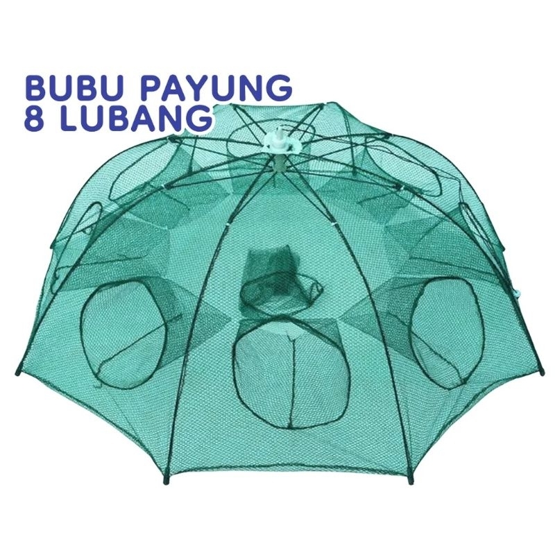 perangkap ikan bubu payung 8 lubang jaring ikan