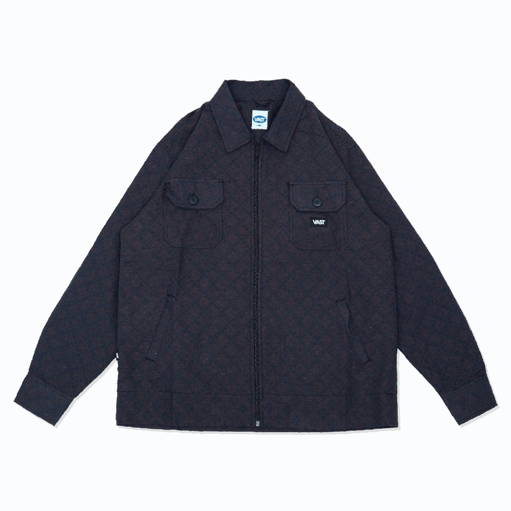 VAST FLANEL JACKET CHECK DARK BROWN - VJF-04