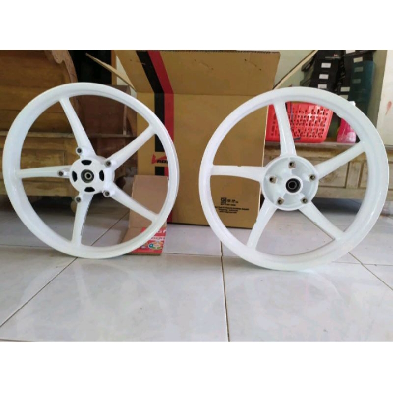 velg racing V Rossi sanca copy RCB Jupiter MX king putih