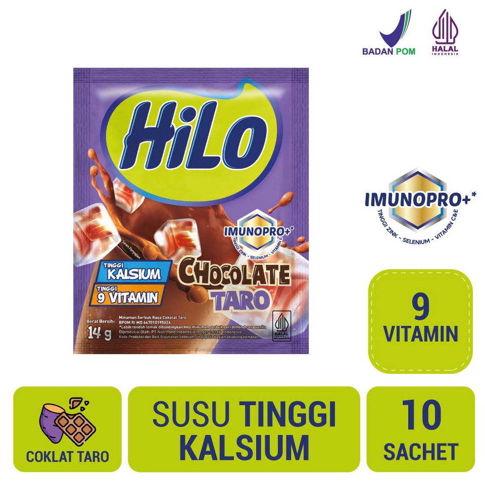 

Sale Hilo Chocolate Taro 10 sachet - Minuman Serbuk