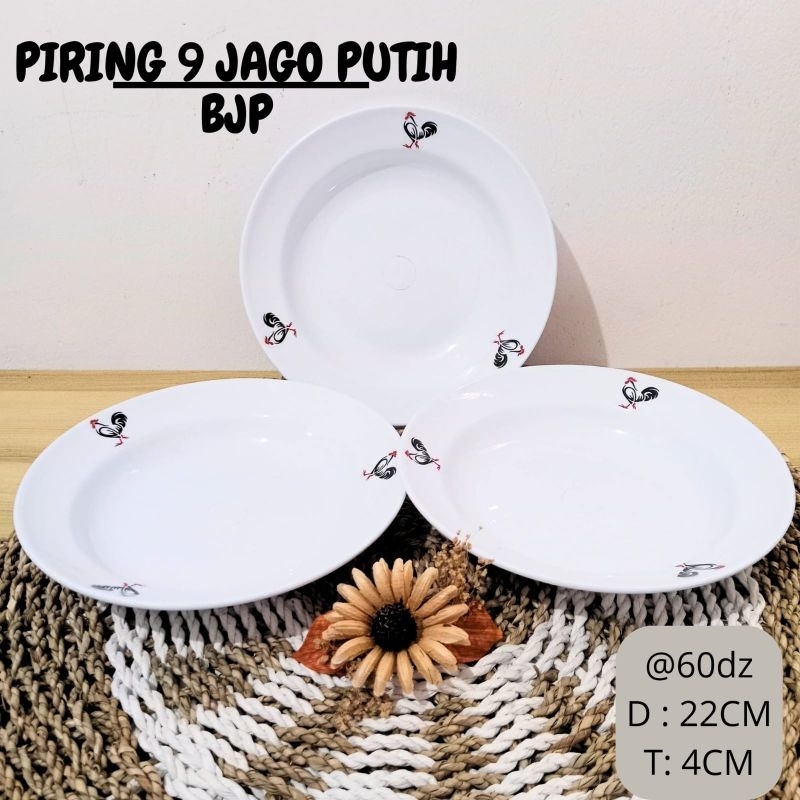 piring plastik 9 jago plastik bjp piring plastik jago putih