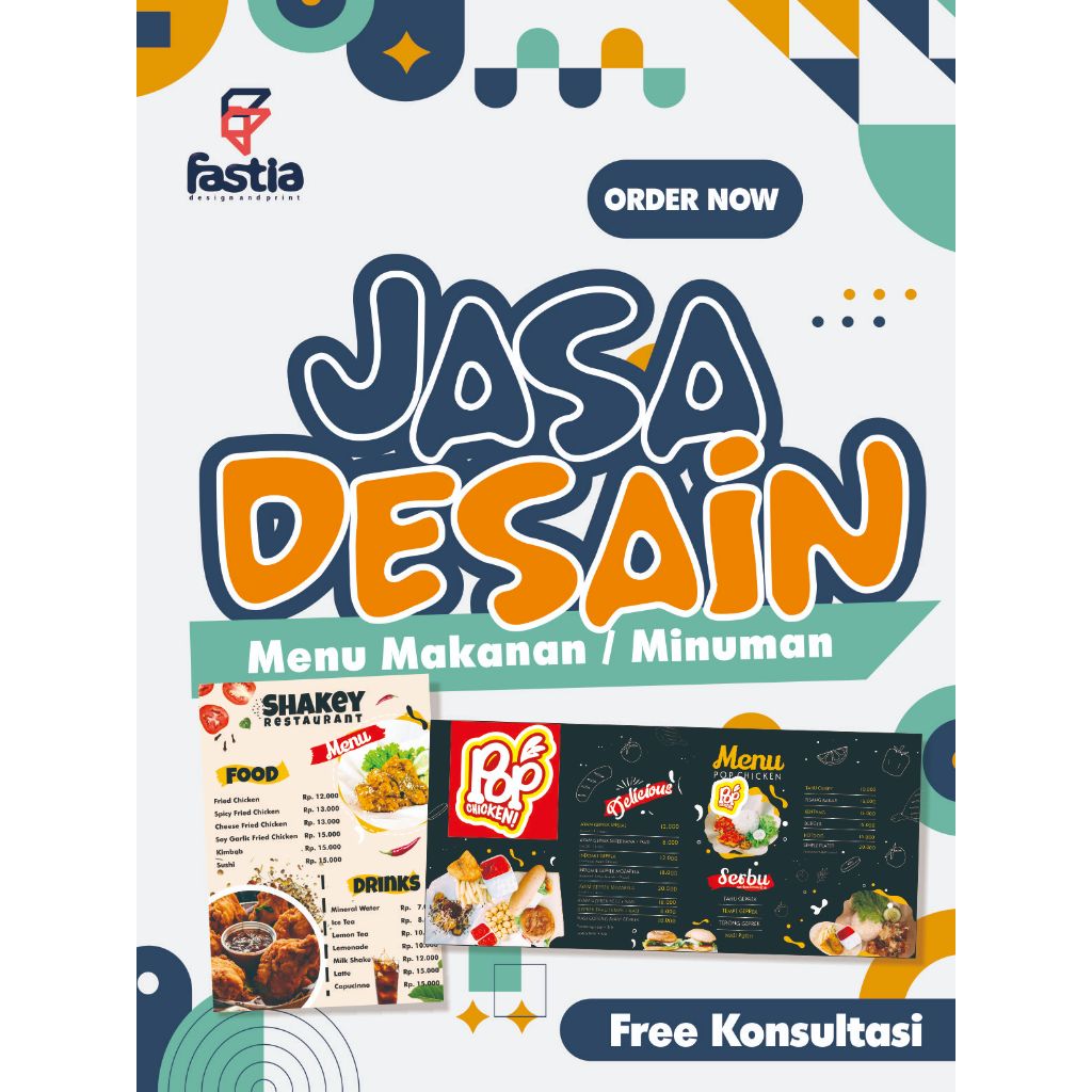 Jasa Desain Menu Makanan Minuman Custom Request Warung Cafe Restaurant